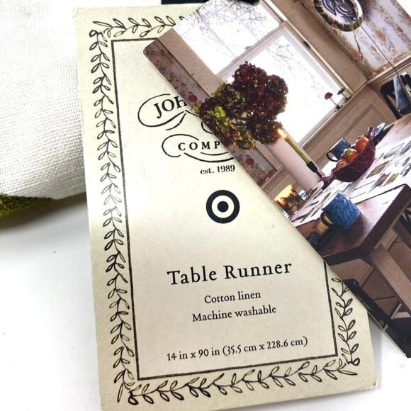 John Derian For Target Farmhouse Objects Table Runner 14 in x 90 in Fall Decor - Picture 3 of 7